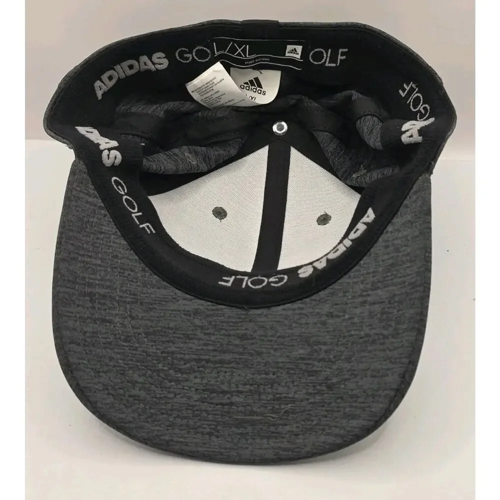 Adidas Golf Heathered Gray Patch‎ Hat Strapback Cap GBC Apparel Size L/XL A-Flex